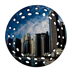 Skyscraper City Architecture Urban Ornament (round Filigree) by Celenk