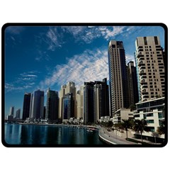 Skyscraper City Architecture Urban Double Sided Fleece Blanket (large)  by Celenk