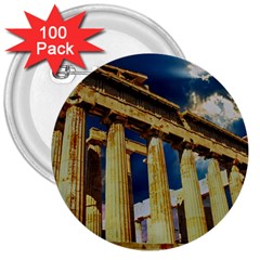 Athens Greece Ancient Architecture 3  Buttons (100 pack) 