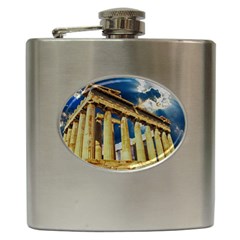 Athens Greece Ancient Architecture Hip Flask (6 Oz) by Celenk