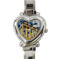 Athens Greece Ancient Architecture Heart Italian Charm Watch