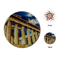 Athens Greece Ancient Architecture Playing Cards (round)  by Celenk