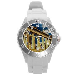 Athens Greece Ancient Architecture Round Plastic Sport Watch (l) by Celenk