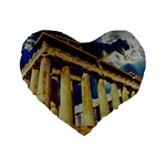 Athens Greece Ancient Architecture Standard 16  Premium Flano Heart Shape Cushions Front