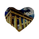 Athens Greece Ancient Architecture Standard 16  Premium Flano Heart Shape Cushions Back