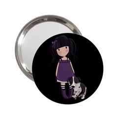 Dolly Girl And Dog 2 25  Handbag Mirrors by Valentinaart