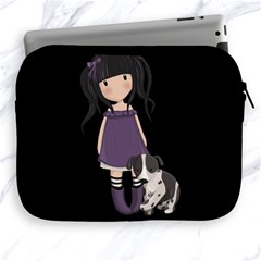 Dolly Girl And Dog Apple Ipad 2/3/4 Zipper Cases by Valentinaart