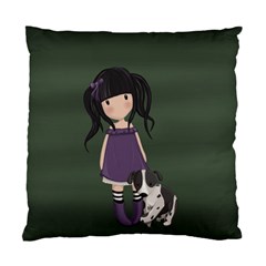 Dolly Girl And Dog Standard Cushion Case (one Side) by Valentinaart