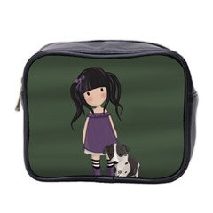 Dolly Girl And Dog Mini Toiletries Bag 2-side by Valentinaart