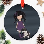 Dolly girl and dog Ornament (Round) Front