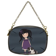 Dolly Girl And Dog Chain Purses (two Sides)  by Valentinaart