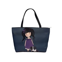 Dolly Girl And Dog Shoulder Handbags by Valentinaart