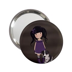 Dolly Girl And Dog 2 25  Handbag Mirrors by Valentinaart