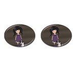 Dolly girl and dog Cufflinks (Oval) Front(Pair)