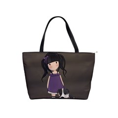 Dolly Girl And Dog Shoulder Handbags by Valentinaart