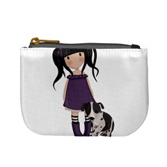 Dolly Girl And Dog Mini Coin Purses by Valentinaart