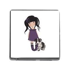 Dolly Girl And Dog Memory Card Reader (square) by Valentinaart