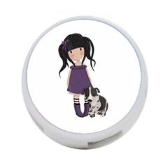 Dolly Girl And Dog 4-port Usb Hub (one Side) by Valentinaart