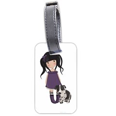 Dolly Girl And Dog Luggage Tags (two Sides)