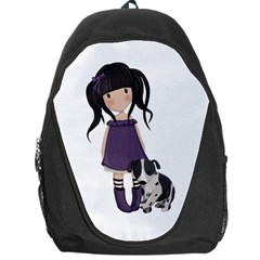 Dolly Girl And Dog Backpack Bag by Valentinaart