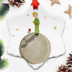 The Little Prince Snowflake Ornament (two Sides) by Valentinaart