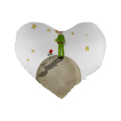 The Little Prince Standard 16  Premium Heart Shape Cushions by Valentinaart