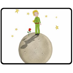 The Little Prince Double Sided Fleece Blanket (medium)  by Valentinaart