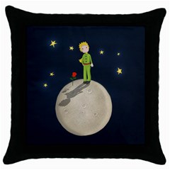 The Little Prince Throw Pillow Case (black) by Valentinaart