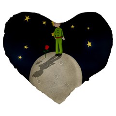 The Little Prince Large 19  Premium Heart Shape Cushions by Valentinaart