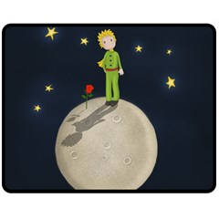 The Little Prince Double Sided Fleece Blanket (medium)  by Valentinaart