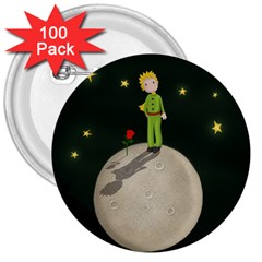 The Little Prince 3  Buttons (100 Pack)  by Valentinaart