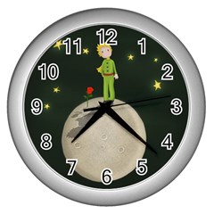 The Little Prince Wall Clocks (silver)  by Valentinaart