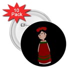 Frida Kahlo doll 2.25  Buttons (10 pack)  Front