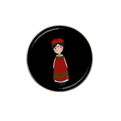 Frida Kahlo Doll Hat Clip Ball Marker (10 Pack) by Valentinaart