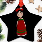 Frida Kahlo doll Star Ornament (Two Sides) Back