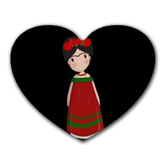 Frida Kahlo Doll Heart Mousepads by Valentinaart