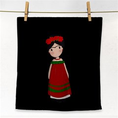 Frida Kahlo Doll Face Towel by Valentinaart