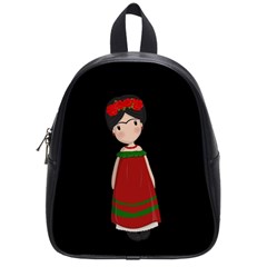 Frida Kahlo Doll School Bag (small) by Valentinaart