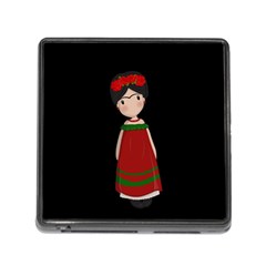 Frida Kahlo Doll Memory Card Reader (square) by Valentinaart