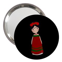 Frida Kahlo Doll 3  Handbag Mirrors by Valentinaart