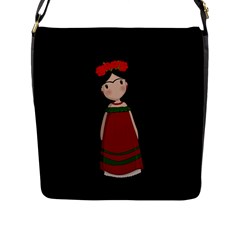 Frida Kahlo Doll Flap Messenger Bag (l) 