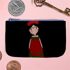 Frida Kahlo Doll Large Coin Purse by Valentinaart