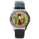 Frida Kahlo doll Round Metal Watch Front