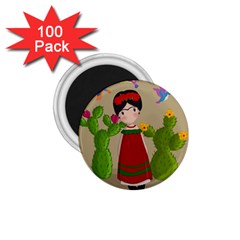 Frida Kahlo Doll 1 75  Magnets (100 Pack)  by Valentinaart