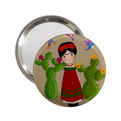 Frida Kahlo Doll 2 25  Handbag Mirrors by Valentinaart