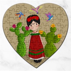 Frida Kahlo Doll Jigsaw Puzzle (heart) by Valentinaart