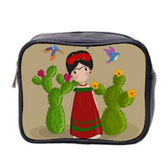 Frida Kahlo Doll Mini Toiletries Bag 2-side by Valentinaart