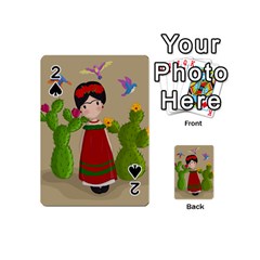 Frida Kahlo Doll Playing Cards 54 (mini)  by Valentinaart