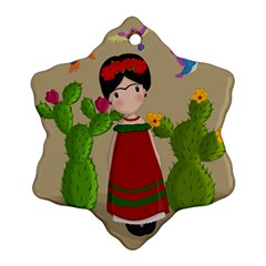 Frida Kahlo Doll Snowflake Ornament (two Sides) by Valentinaart