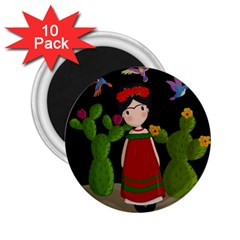 Frida Kahlo Doll 2 25  Magnets (10 Pack)  by Valentinaart